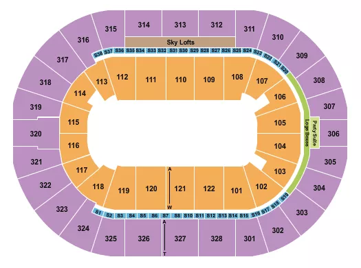 seating chart for BOK Center - Open Floor - eventticketscenter.com