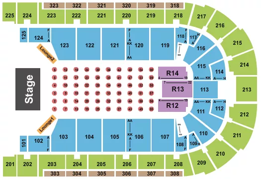 seating chart for Boardwalk Hall Arena - Boardwalk Hall - Endstage Tables 2 - eventticketscenter.com