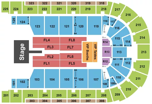 seating chart for Boardwalk Hall Arena - Boardwalk Hall - Mary J Blige - eventticketscenter.com