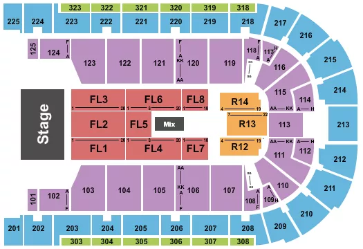 seating chart for Boardwalk Hall Arena - Boardwalk Hall - Meek Mill - eventticketscenter.com