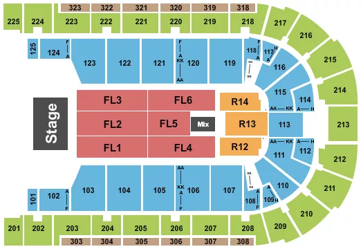 seating chart for Boardwalk Hall Arena - Boardwalk Hall - The Who - eventticketscenter.com
