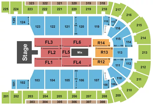 seating chart for Boardwalk Hall Arena - Boardwalk Hall - Vybz Kartel - eventticketscenter.com
