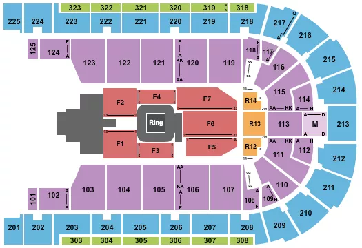 seating chart for Boardwalk Hall Arena - Boardwalk Hall - WWE 1 - eventticketscenter.com