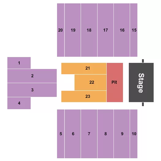 seating chart for Bob Carpenter Center At University of Delaware - End Stage 3 - eventticketscenter.com