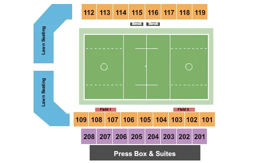 seating chart for Bob Ford Field - Lacrosse - eventticketscenter.com