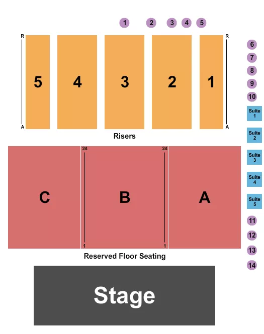 seating chart for Boeing Center at Tech Port - Endstage 5 - eventticketscenter.com