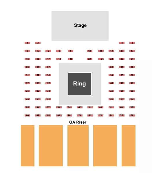 seating chart for Boeing Center at Tech Port - Boxing 4 - eventticketscenter.com