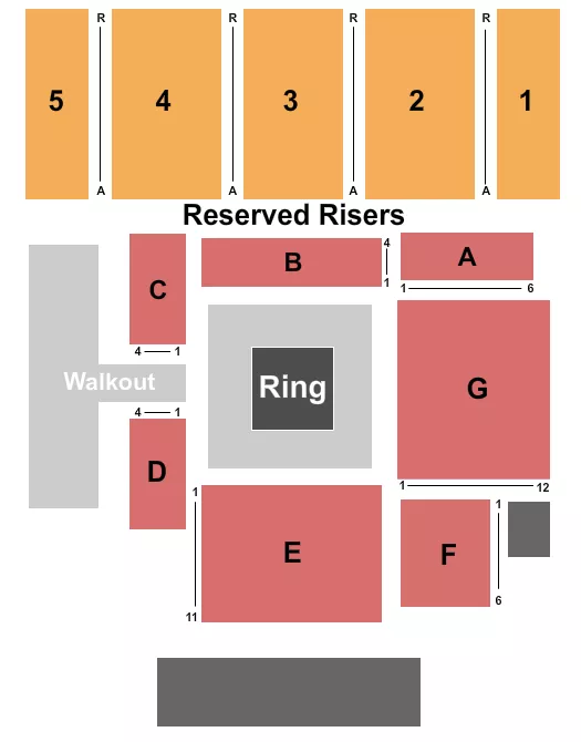seating chart for Boeing Center at Tech Port - Wrestling - TNA - eventticketscenter.com
