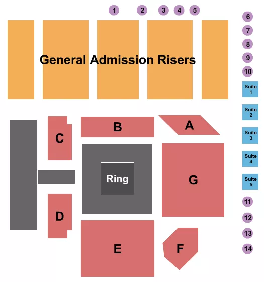 seating chart for Boeing Center at Tech Port - Wrestling - eventticketscenter.com