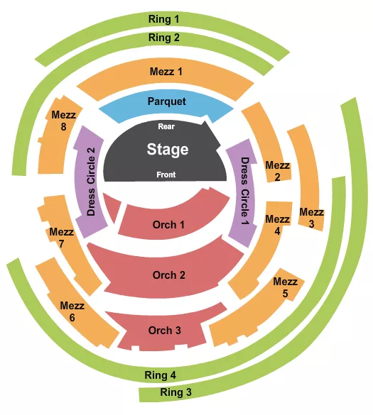 seating chart for Boettcher Concert Hall - Center Stage - eventticketscenter.com