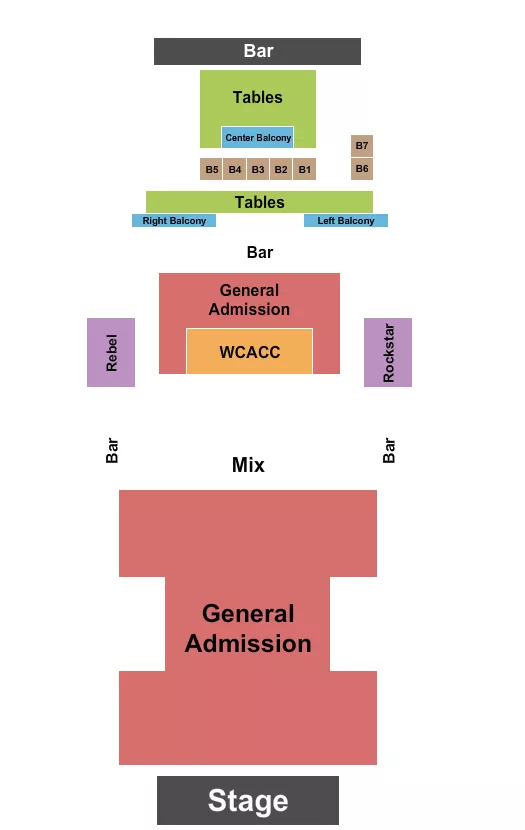 seating chart for Bogarts - Bilmuri - eventticketscenter.com