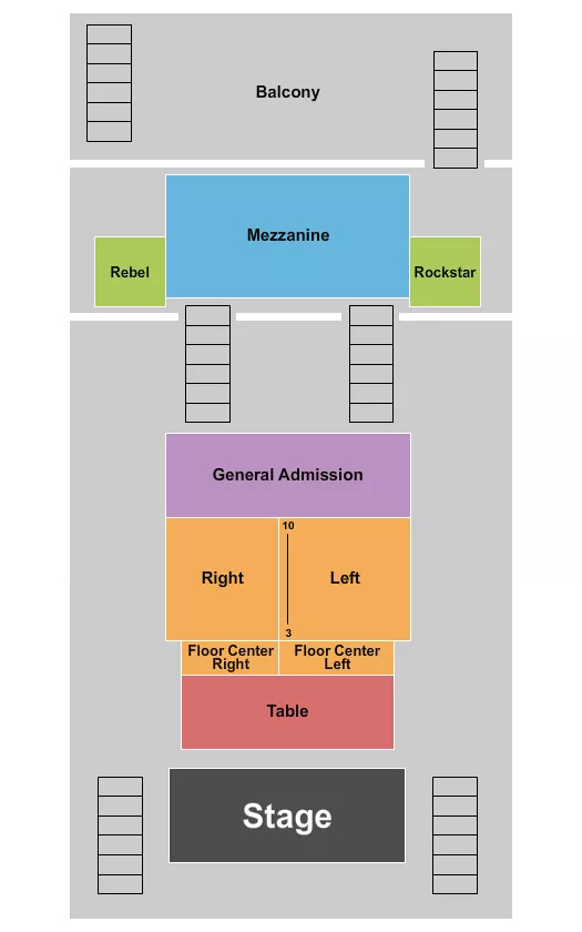 seating chart for Bogarts - Burlesque - eventticketscenter.com