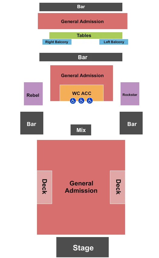 seating chart for Bogarts - GA2 - eventticketscenter.com