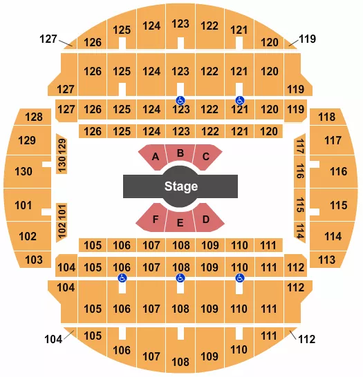 seating chart for Bojangles Coliseum - Cirque Corteo - eventticketscenter.com