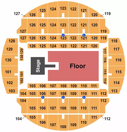 seating chart for Bojangles Coliseum - Ken Carson - eventticketscenter.com