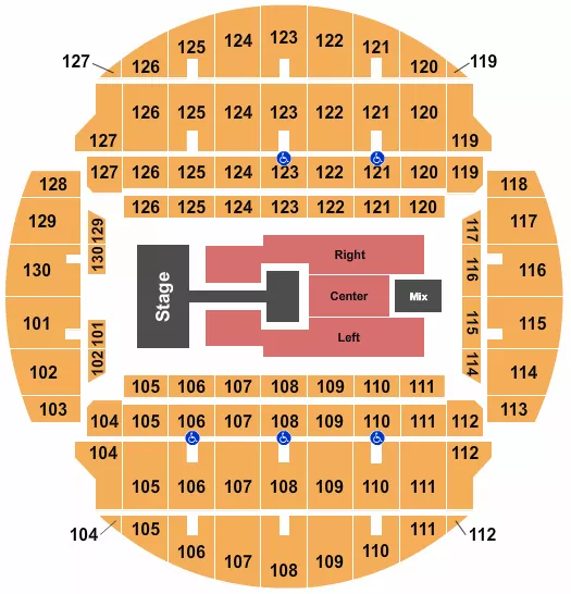 seating chart for Bojangles Coliseum - Kirk Franklin - eventticketscenter.com