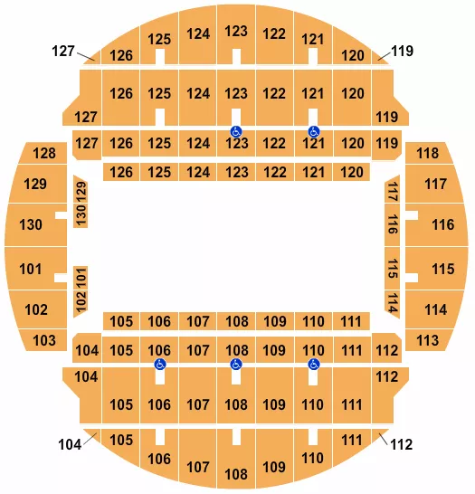 seating chart for Bojangles Coliseum - Open Floor - eventticketscenter.com