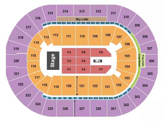 seating chart for BOK Center - Brooks and Dunn - eventticketscenter.com