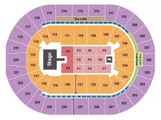 seating chart for BOK Center - Ella Langley - eventticketscenter.com