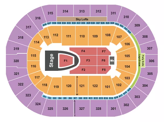 seating chart for BOK Center - For King and Country - eventticketscenter.com