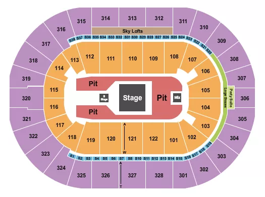 seating chart for BOK Center - Forrest Frank 2 - eventticketscenter.com