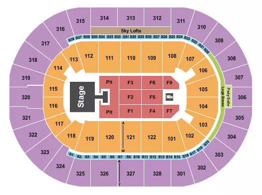 seating chart for BOK Center - Jason Aldean 1 - eventticketscenter.com