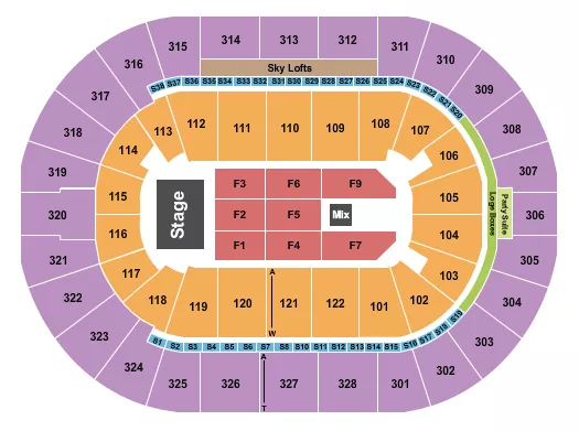 seating chart for BOK Center - Lindsey Stirling - eventticketscenter.com