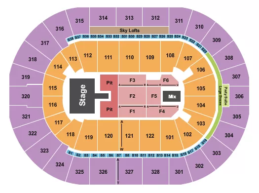 seating chart for BOK Center - Thomas Rhett - eventticketscenter.com