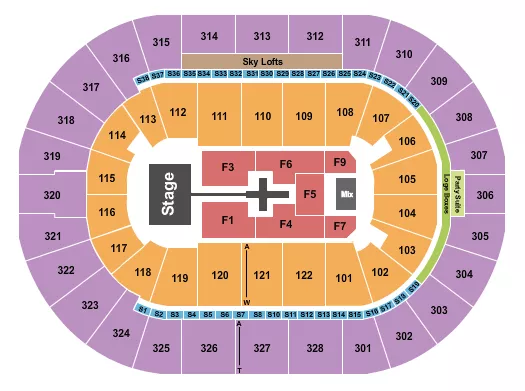 seating chart for BOK Center - TobyMac - eventticketscenter.com