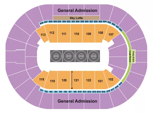 seating chart for BOK Center - Wrestling 2 - eventticketscenter.com