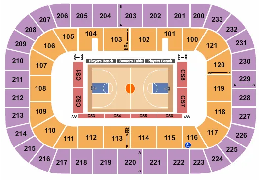 seating chart for Bon Secours Wellness Arena - Basketball-Globetrotters - eventticketscenter.com