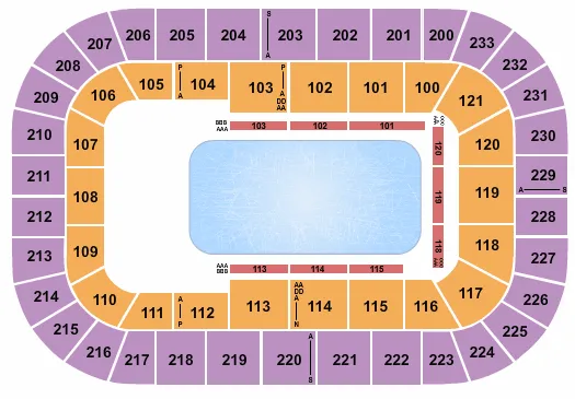 seating chart for Bon Secours Wellness Arena - Disney On Ice - eventticketscenter.com