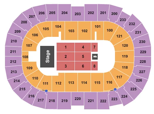 seating chart for Bon Secours Wellness Arena - Endstage 6 - eventticketscenter.com