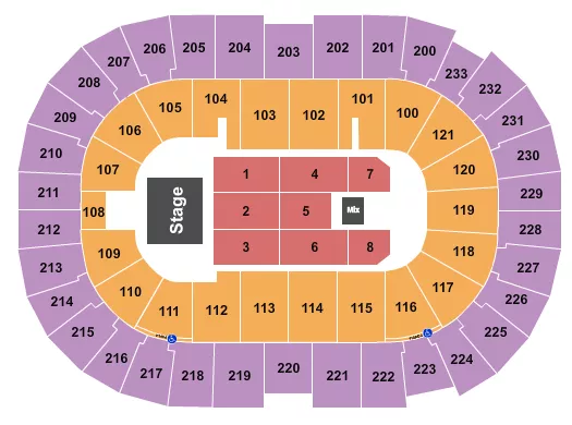 seating chart for Bon Secours Wellness Arena - Endstage 7 - eventticketscenter.com
