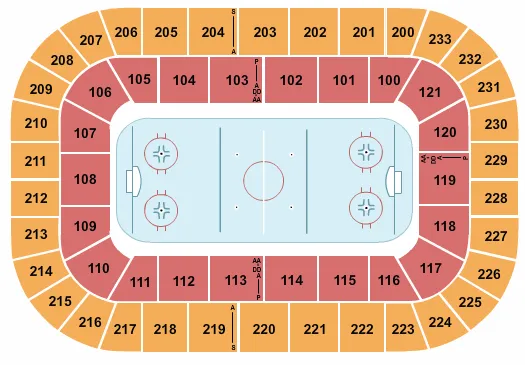 seating chart for Bon Secours Wellness Arena - Hockey 2 - eventticketscenter.com