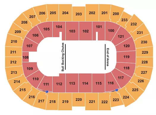 seating chart for Bon Secours Wellness Arena - PBR 2 - eventticketscenter.com