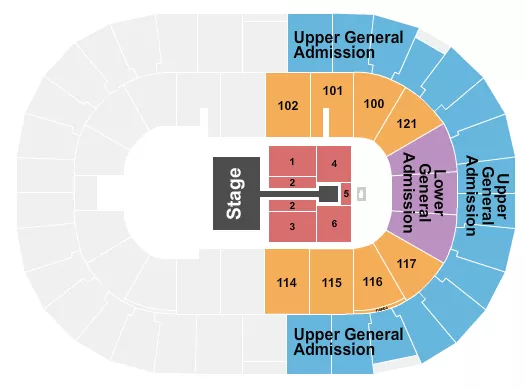 seating chart for Bon Secours Wellness Arena - Spiritfest - eventticketscenter.com