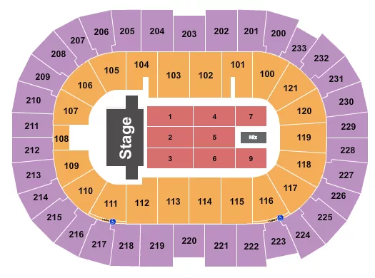 seating chart for Bon Secours Wellness Arena - TSO - eventticketscenter.com