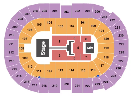 seating chart for Bon Secours Wellness Arena - TobyMac - eventticketscenter.com