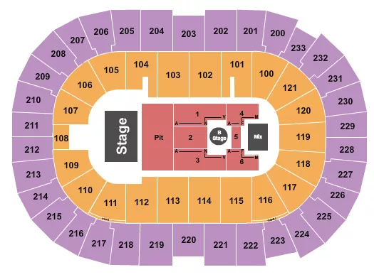 seating chart for Bon Secours Wellness Arena - Tyler Childers - eventticketscenter.com