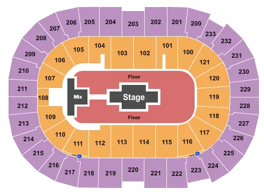 seating chart for Bon Secours Wellness Arena - Zach Bryan - eventticketscenter.com