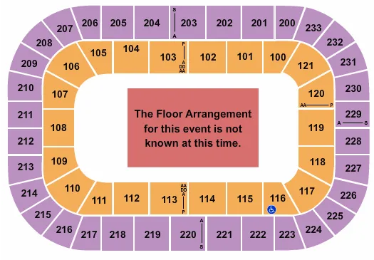 seating chart for Bon Secours Wellness Arena - Generic Floor - eventticketscenter.com