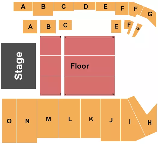 seating chart for Bonnetts Energy Arena at Bonnetts Energy Centre - Endstage 3 - eventticketscenter.com