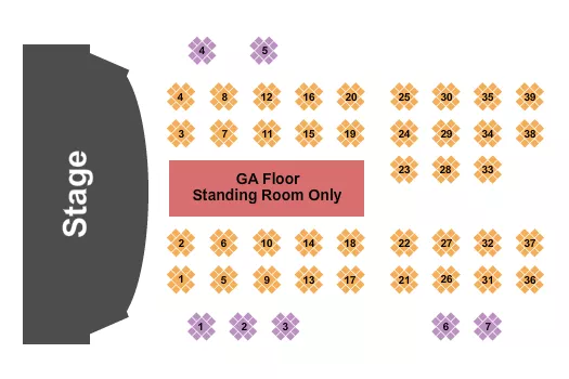 seating chart for Boot Barn Hall At Bourbon Brothers - CO - GA Floor & Tables - eventticketscenter.com