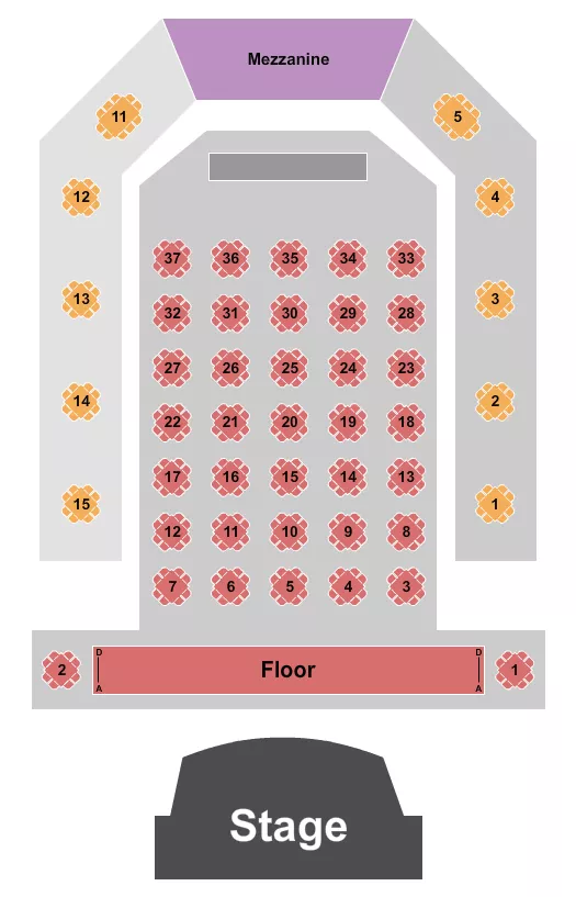 seating chart for Boot Barn Hall At Bourbon Brothers - GA - Endstage RSV Flr With Tables - eventticketscenter.com