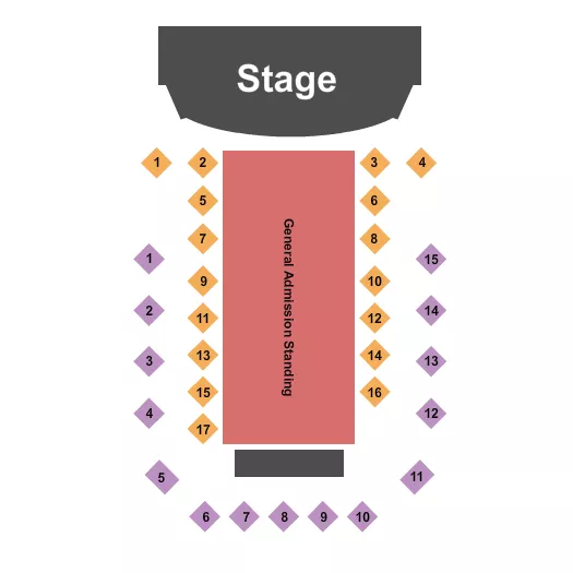 seating chart for Boot Barn Hall At Bourbon Brothers - GA - Endstage GA Floor 2 - eventticketscenter.com
