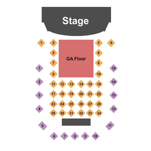 seating chart for Boot Barn Hall At Bourbon Brothers - GA - End Stage - eventticketscenter.com