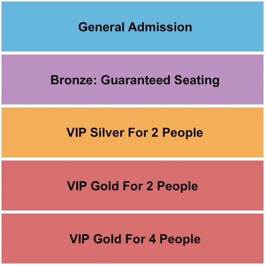 seating chart for Bossanova Ballroom - GA/Bronze/VIP - eventticketscenter.com