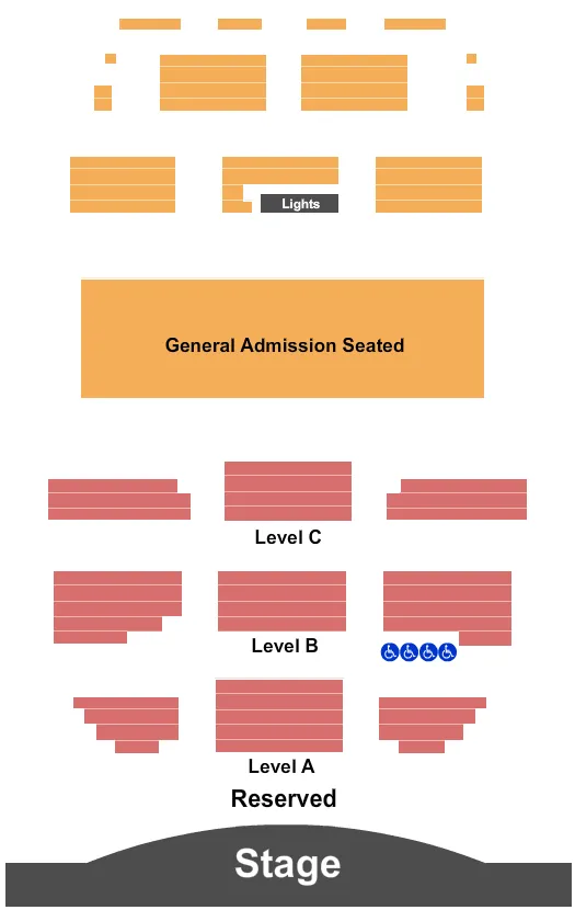 seating chart for Boulder Theater - Endstage 2 - eventticketscenter.com