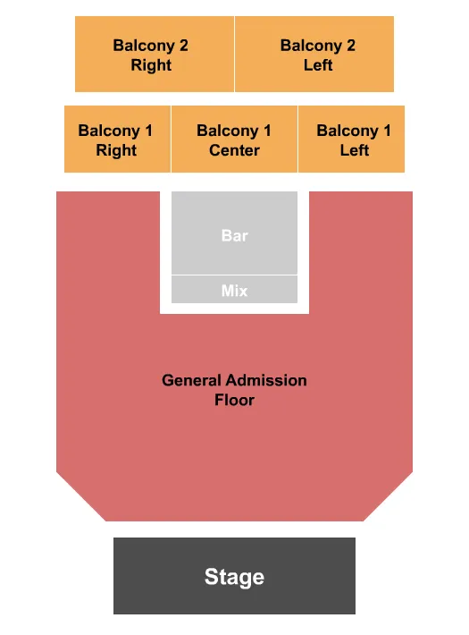 seating chart for Boulder Theater - Endstage GA Floor 2 - eventticketscenter.com